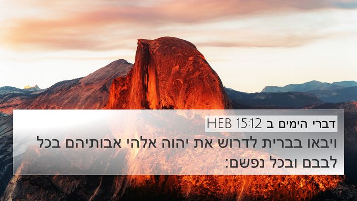 דברי הימים ב 15:12 HEB Bible Verse Image