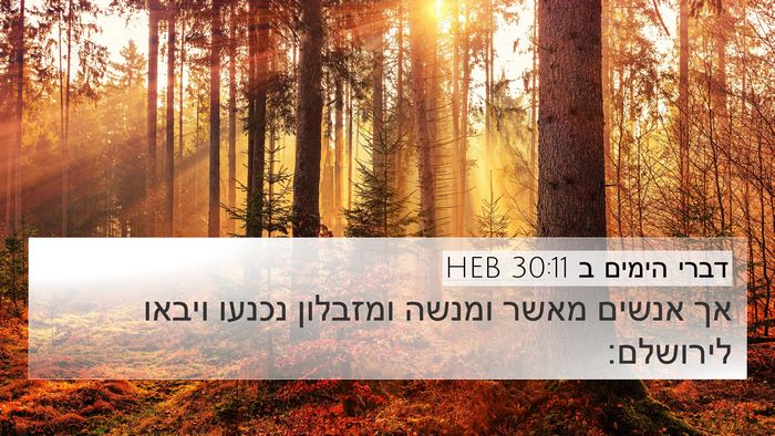 דברי הימים ב 30:11 HEB Bible Verse Image