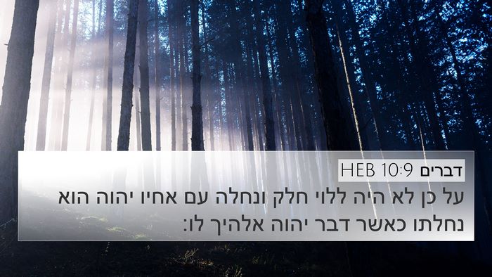 דברים 10:9 HEB Bible Verse Image