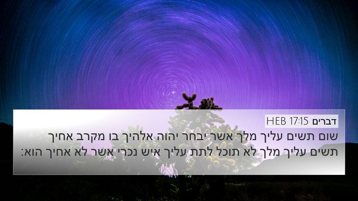 דברים 17:15 HEB Bible Verse Image
