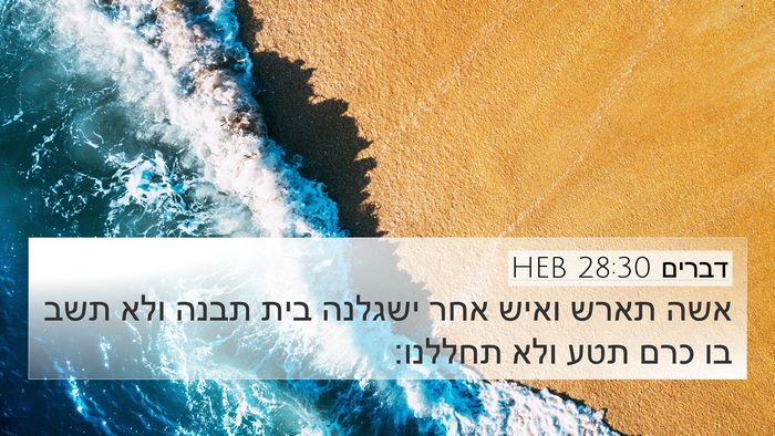 דברים 28:30 HEB Bible Verse Image