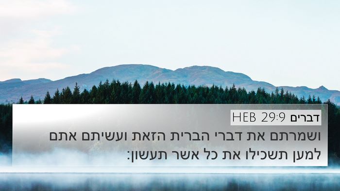 דברים 29:9 HEB 4K Wallpaper - ושמרתם את דברי הברית הזאת - 4K Wallpaper Bible Verse