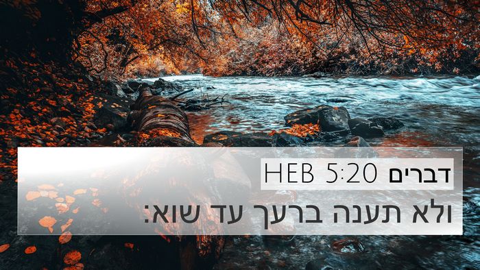 דברים 5:20 HEB 4K Wallpaper - ולא תענה ברעך עד - 4K Wallpaper Bible Verse
