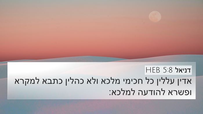 דניאל 5:8 HEB Bible Verse Image