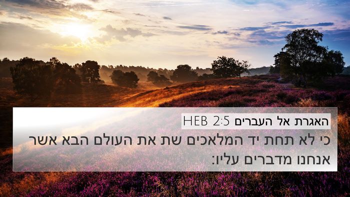 האגרת אל העברים 2:5 HEB Bible Verse Image