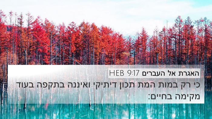האגרת אל העברים 9:17 HEB Bible Verse Image