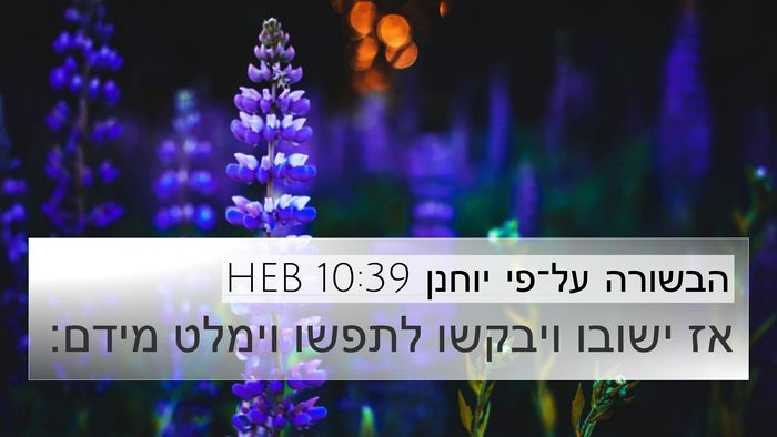 הבשורה על־פי יוחנן 10:39 HEB Bible Verse Image