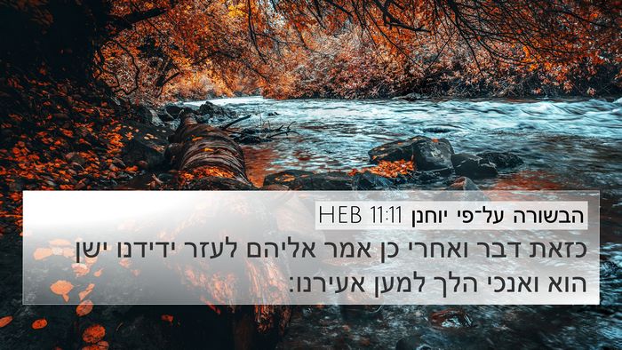 הבשורה על־פי יוחנן 11:11 HEB Bible Verse Image