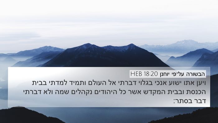 הבשורה על־פי יוחנן 18:20 HEB Bible Verse Image