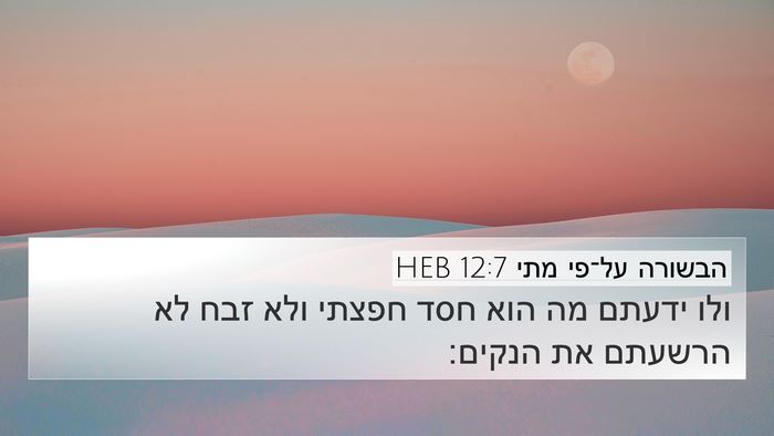 הבשורה על־פי מתי 12:7 HEB Bible Verse Image