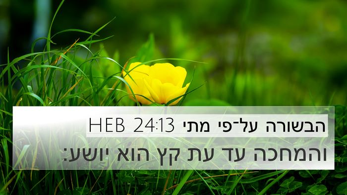 הבשורה על־פי מתי 24:13 HEB Bible Verse Image