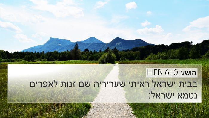 הושע 6:10 HEB 4K Wallpaper - בבית ישראל ראיתי שעריריה - 4K Wallpaper Bible Verse