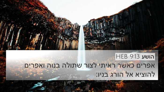 הושע 9:13 HEB 4K Wallpaper - אפרים כאשר ראיתי לצור - 4K Wallpaper Bible Verse