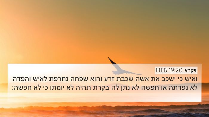 ויקרא 19:20 HEB 4K Wallpaper - ואיש כי ישכב את אשה שכבת - 4K Wallpaper Bible Verse