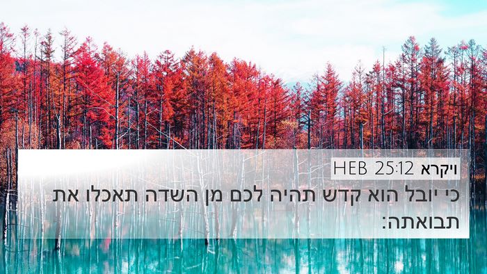 ויקרא 25:12 HEB Bible Verse Image