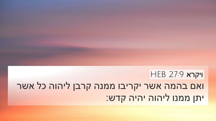 ויקרא 27:9 HEB 4K Wallpaper - ואם בהמה אשר יקריבו ממנה - 4K Wallpaper Bible Verse