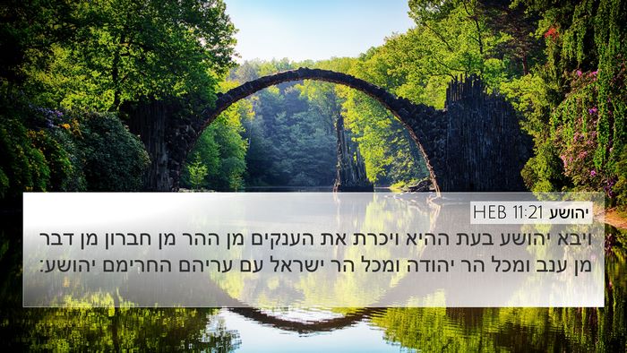 יהושע 11:21 HEB Bible Verse Image
