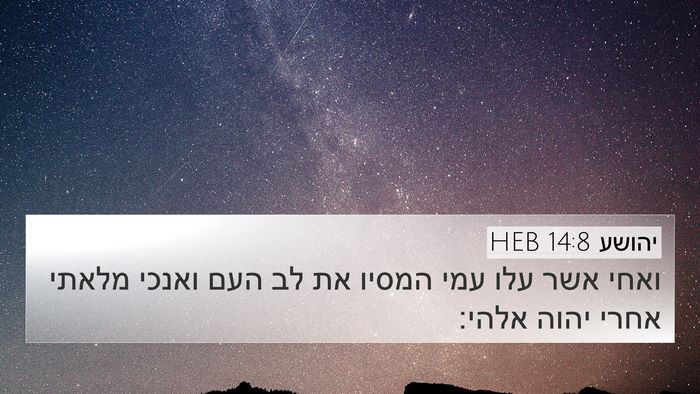 יהושע 14:8 HEB Bible Verse Image