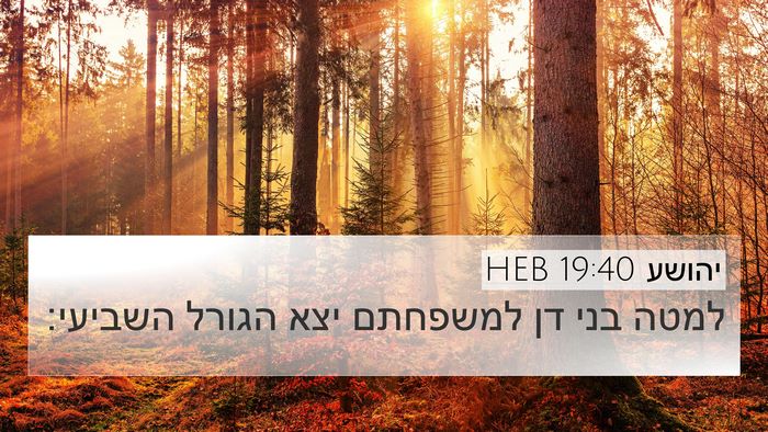 יהושע 19:40 HEB Bible Verse Image