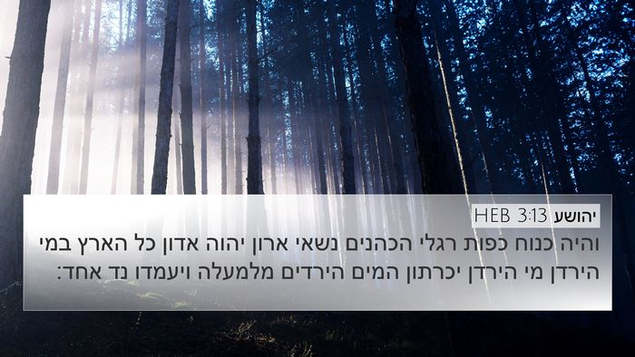 יהושע 3:13 HEB Bible Verse Image