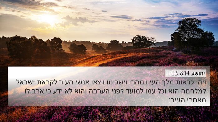 יהושע 8:14 HEB Bible Verse Image