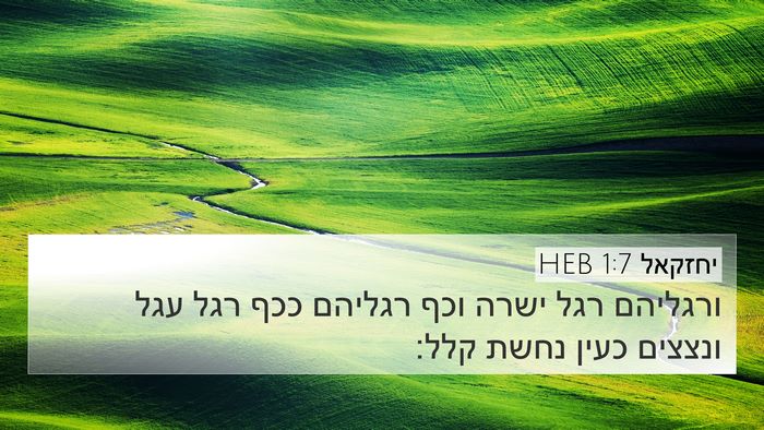יחזקאל 1:7 HEB Bible Verse Image