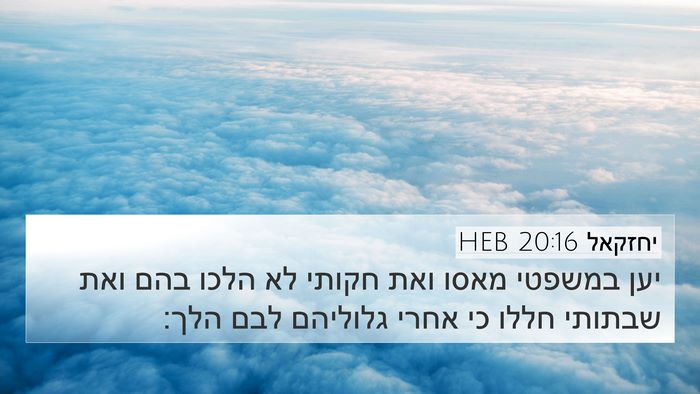 יחזקאל 20:16 HEB Bible Verse Image
