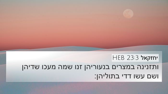 יחזקאל 23:3 HEB Bible Verse Image