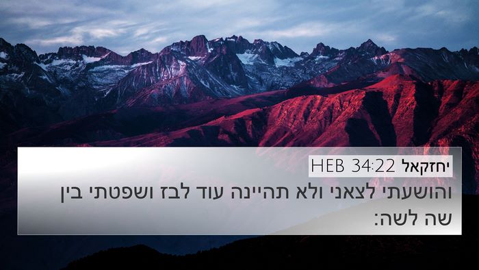 יחזקאל 34:22 HEB Bible Verse Image