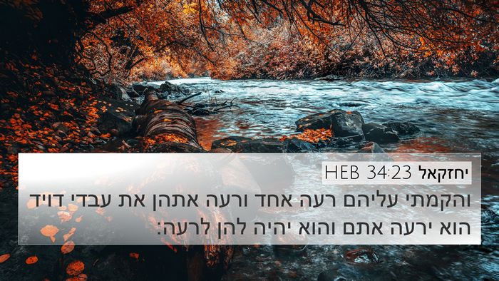 יחזקאל 34:23 HEB Bible Verse Image