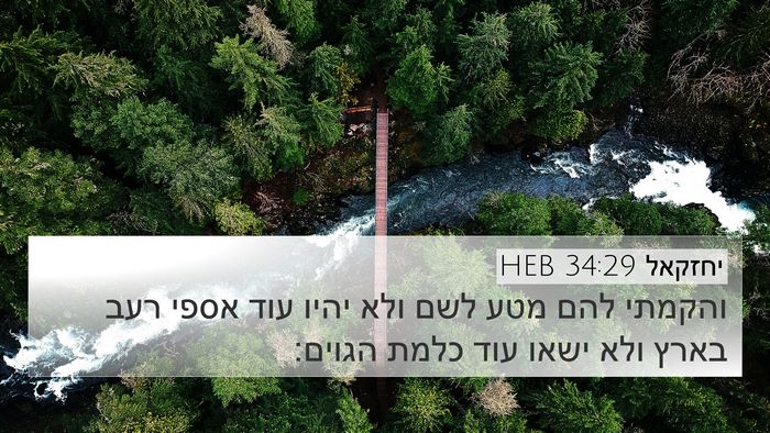 יחזקאל 34:29 HEB Bible Verse Image