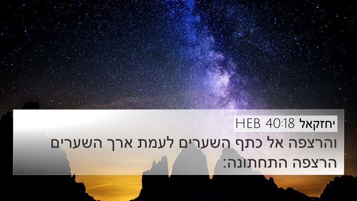 יחזקאל 40:18 HEB 4K Wallpaper - והרצפה אל כתף השערים לעמת - 4K Wallpaper Bible Verse