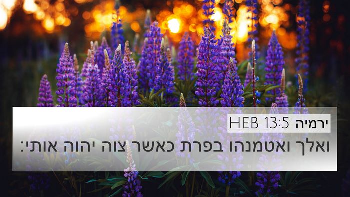 ירמיה 13:5 HEB 4K Wallpaper - ואלך ואטמנהו בפרת כאשר צוה - 4K Wallpaper Bible Verse