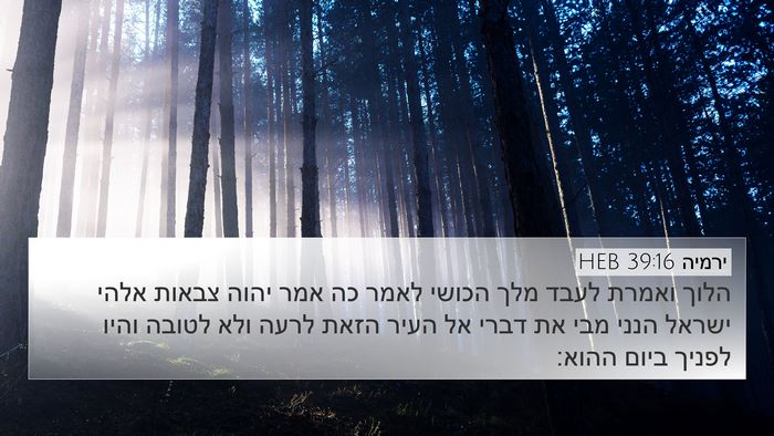 ירמיה 39:16 HEB 4K Wallpaper - הלוך ואמרת לעבד מלך הכושי - 4K Wallpaper Bible Verse