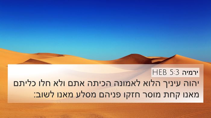 ירמיה 5:3 HEB Bible Verse Image
