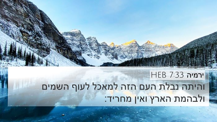 ירמיה 7:33 HEB Bible Verse Image