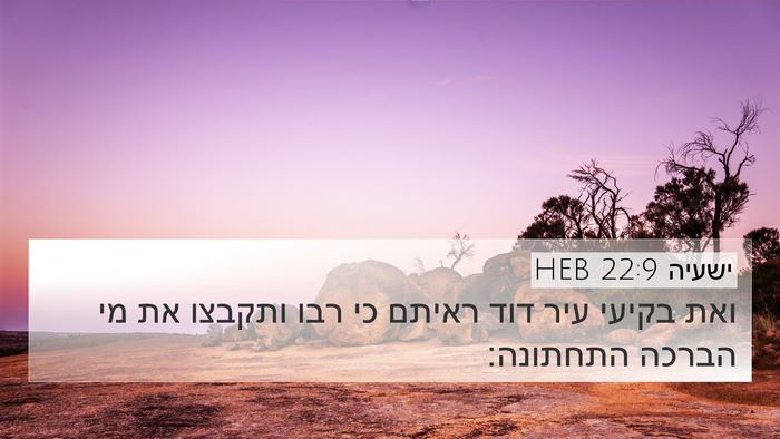 ישעיה 22:9 HEB Bible Verse Image