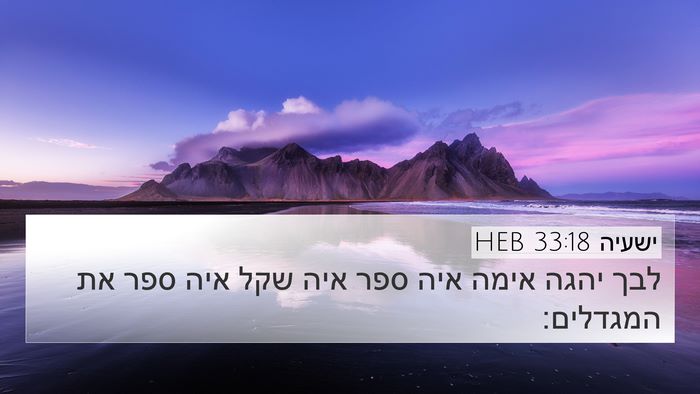 ישעיה 33:18 HEB Bible Verse Image
