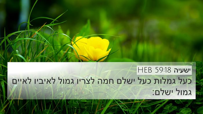 ישעיה 59:18 HEB Bible Verse Image