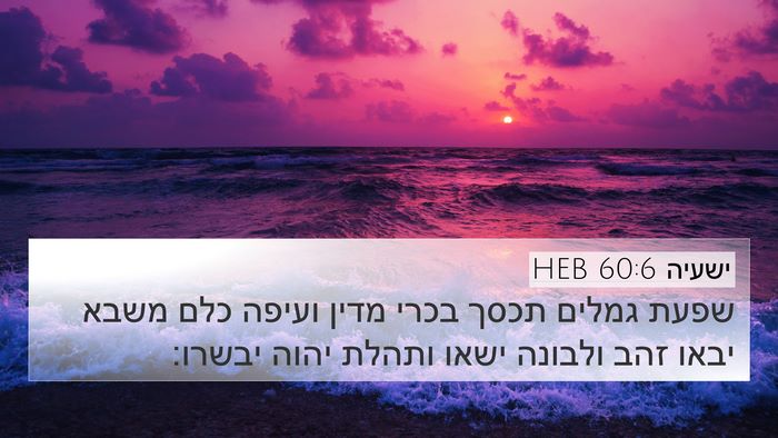 ישעיה 60:6 HEB Bible Verse Image