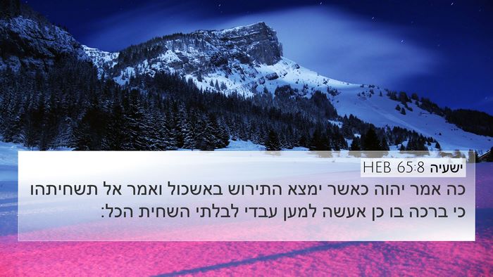 ישעיה 65:8 HEB Bible Verse Image
