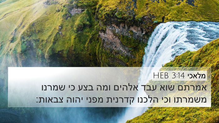 מלאכי 3:14 HEB Bible Verse Image