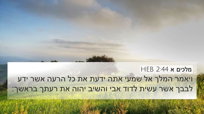 מלכים א 2:44 HEB Bible Verse Image