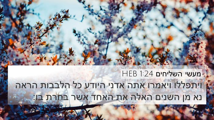 מעשי השליחים 1:24 HEB Bible Verse Image