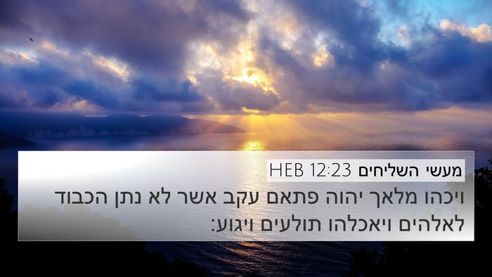 מעשי השליחים 12:23 HEB Bible Verse Image