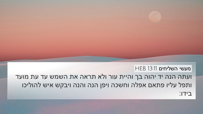 מעשי השליחים 13:11 HEB Bible Verse Image