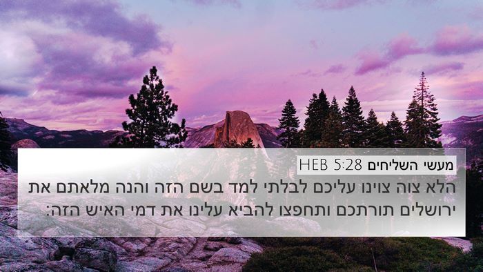 מעשי השליחים 5:28 HEB Bible Verse Image