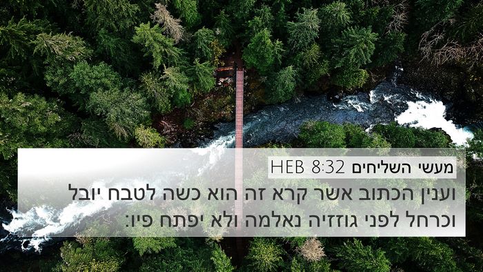 מעשי השליחים 8:32 HEB Bible Verse Image