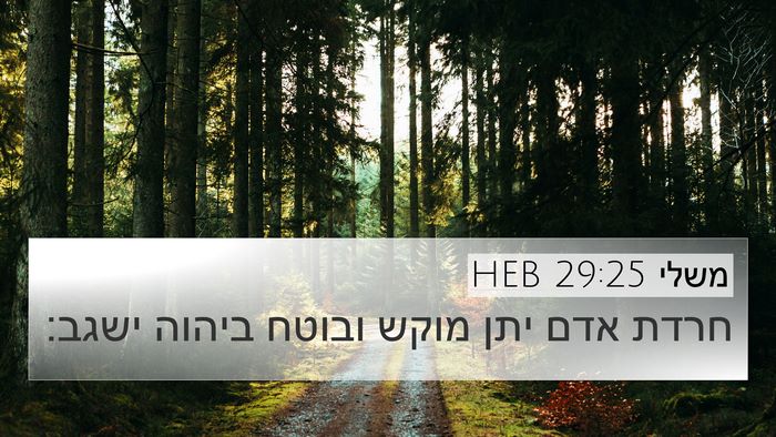 משלי 29:25 HEB Bible Verse Image