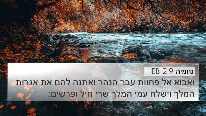 נחמיה 2:9 HEB Bible Verse Image